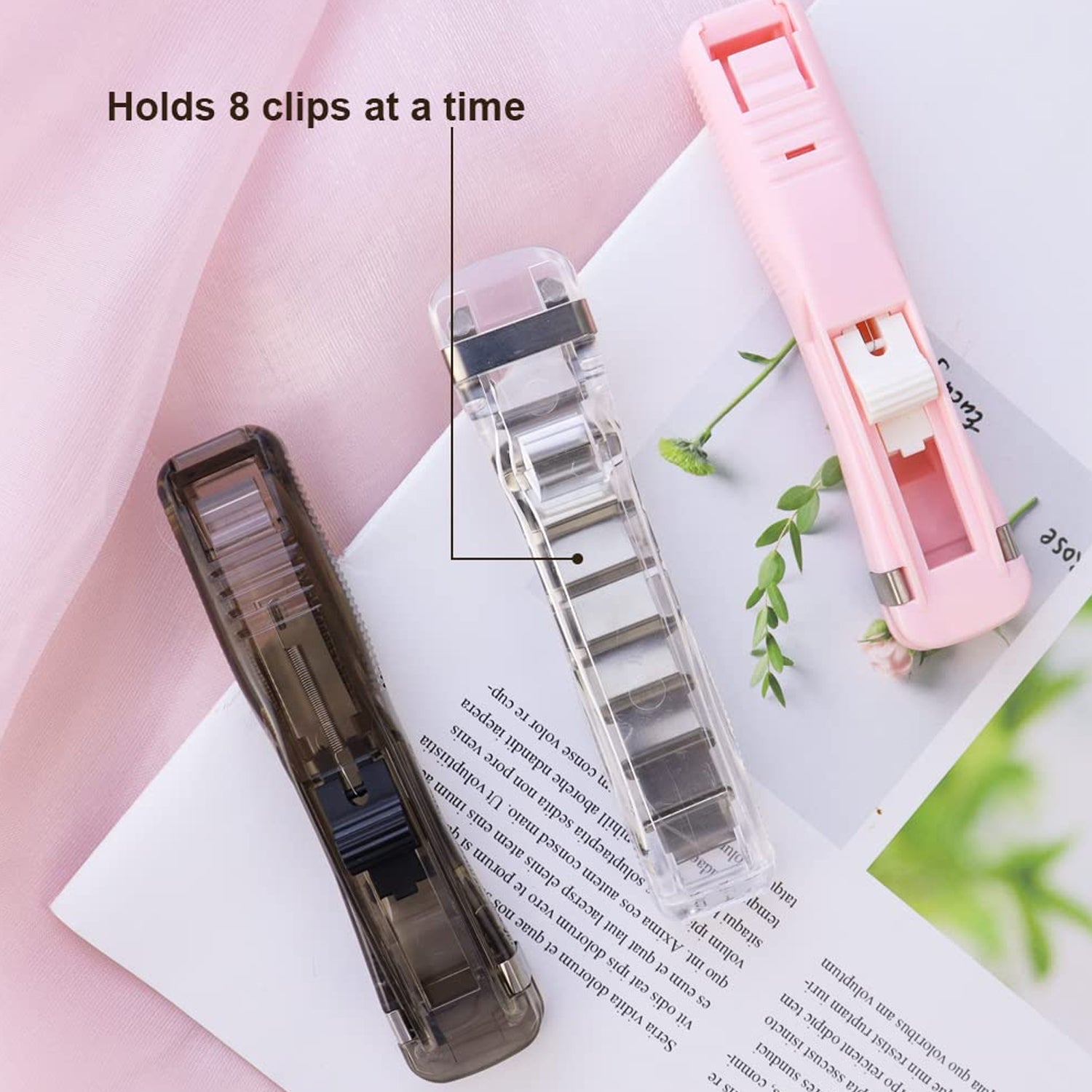 Portable Paper Clamp With 8 Pcs Clip Dispenser Handheld Paper Fast Clam (1 Set) Portable Paper Clamp With 8 Pcs Clip Dispenser Handheld Paper Fast Clam (1 Set)
